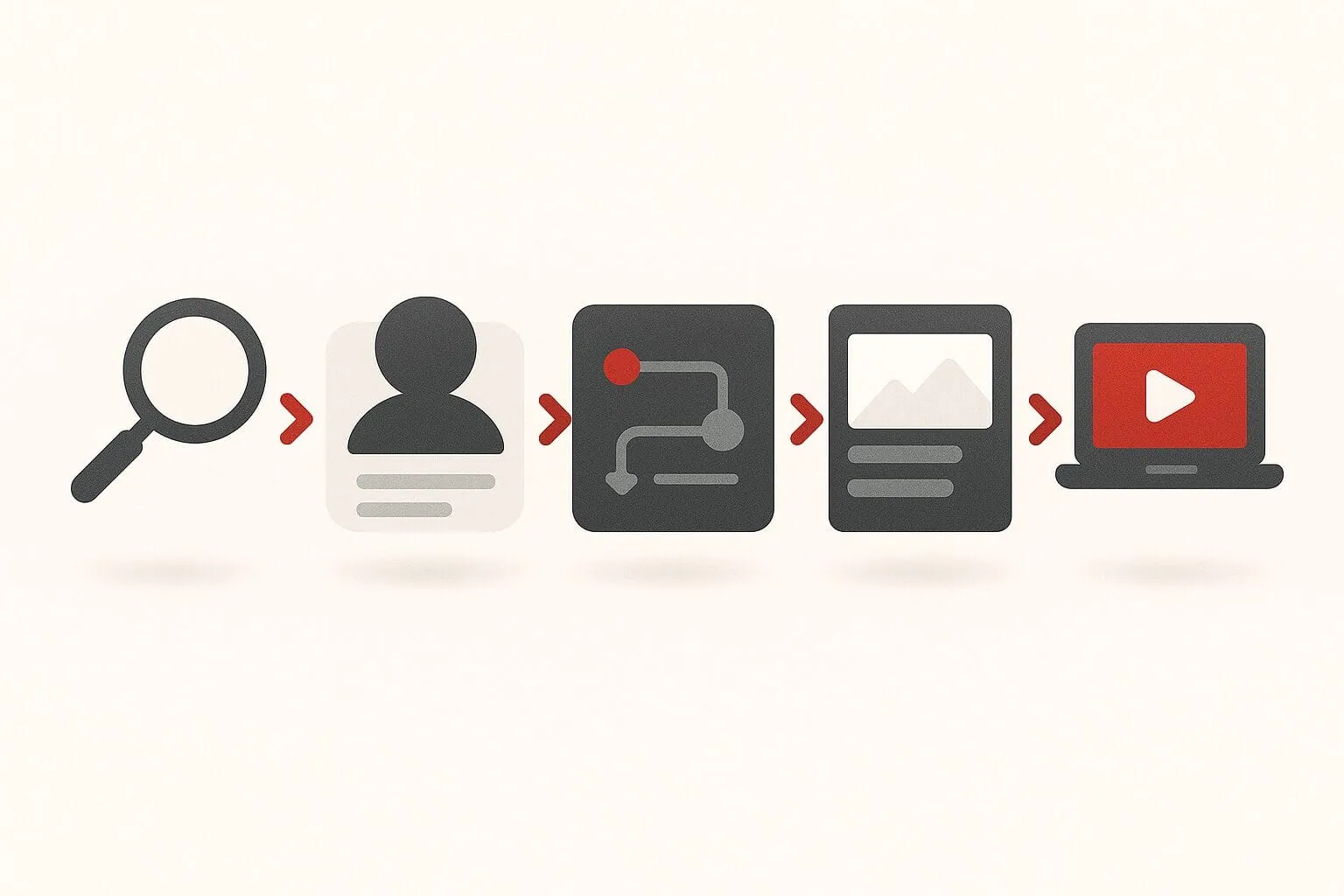 رسم توضيحي لعملية تصميم تجربة المستخدم UX من الأبحاث حتى الاختبار بأسلوب حديث وبألوان MotqanTech.