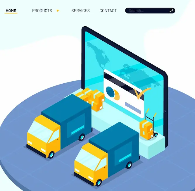 تصميم موقع لشركة شحن