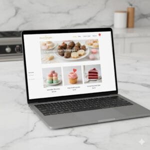 متجر حلويات إلكتروني يعرض الصور عالية الجودة لمنتجاته