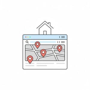 واجهة موقع عقاري احترافي مع خريطة وفلترة ذكية